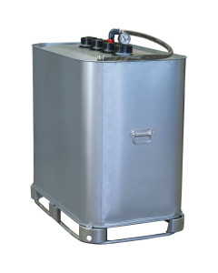 Cuve de stockage Gasoil, Fuel, GNR, 700 litres, galvanis&eacute;e double paroi, pr&eacute;-&eacute;quip&eacute;