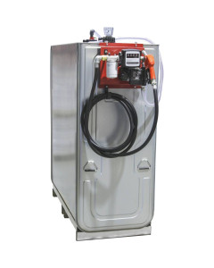 Cuve de stockage Fuel 1500 litres, galvanis&eacute;e, pistolet &agrave; arr&ecirc;t automatique avec raccord tournant 60 l/min, DRAKKAR