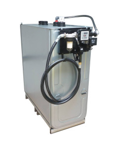 Cuve de stockage Fuel 1500 litres, galvanis&eacute;e, double paroi, avec pompe 70 l/min, PIUSI