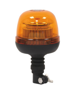 Gyrophare LED double flash 12/24V, sur tige flexible, homologu&eacute; R65-R10