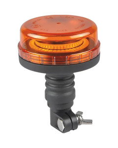 Gyrophare 45 LED extra plat sur tige 20W, double flash, bitension 12/24V, homologu&eacute; R65-R10