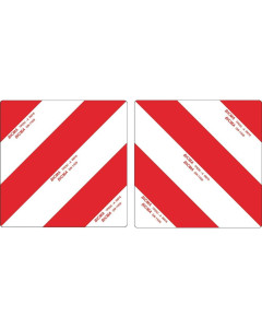 Lot de 2 panneaux de signalisation r&eacute;fl&eacute;chissant 423x423 mm, double face