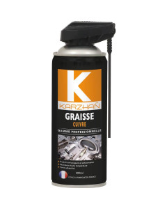 Graisse cuivre KARZHA&Ntilde;, anti-grippant et anticorrosion, r&eacute;sistance haute temp&eacute;rature, forte adh&eacute;sivit&eacute;, a&eacute;rosol de 400 ml