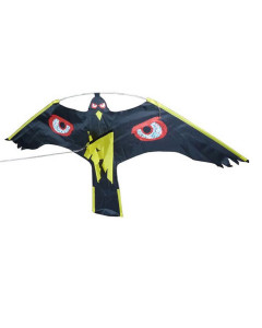 &Eacute;pouvantail cerf volant aigle noir avec motif, &eacute;pouvantail de culture, &eacute;pouvantail de jardin