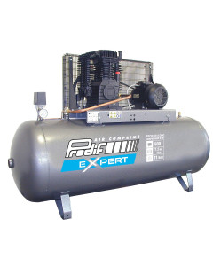 Compresseur fixe &agrave; courroie 500 litres 400V, 44,2m&sup3;/h, 7,5CV, bi-cylindre, FF052511300, PRODIF EXPERT