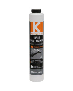 Graisse noire graphit&eacute;e MOS2, grade NLGI2, cartouche &agrave; visser de 400g, KARZHAN