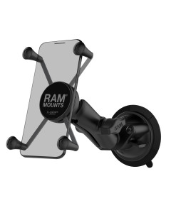 Pack support smartphone grande taille > 5", base ventouse, bras moyen, RAM