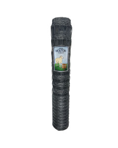 Grillage en galfan (zinc-alu) type mouton 1.45 x 50M, 19 fils horizontaux, largeur de maille 15cm diam&egrave;tre des fils 1,9 mm / 2,4 mm