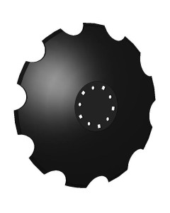 Disque cr&eacute;nel&eacute; &Oslash;610 &agrave; fond plat 10 trous, DIS-516 pour ESS-540, AGRISEM, pi&egrave;ce origine