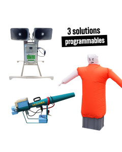 Pack effaroucheurs programmables : Avitrac + Bazooka + Scare Guard
