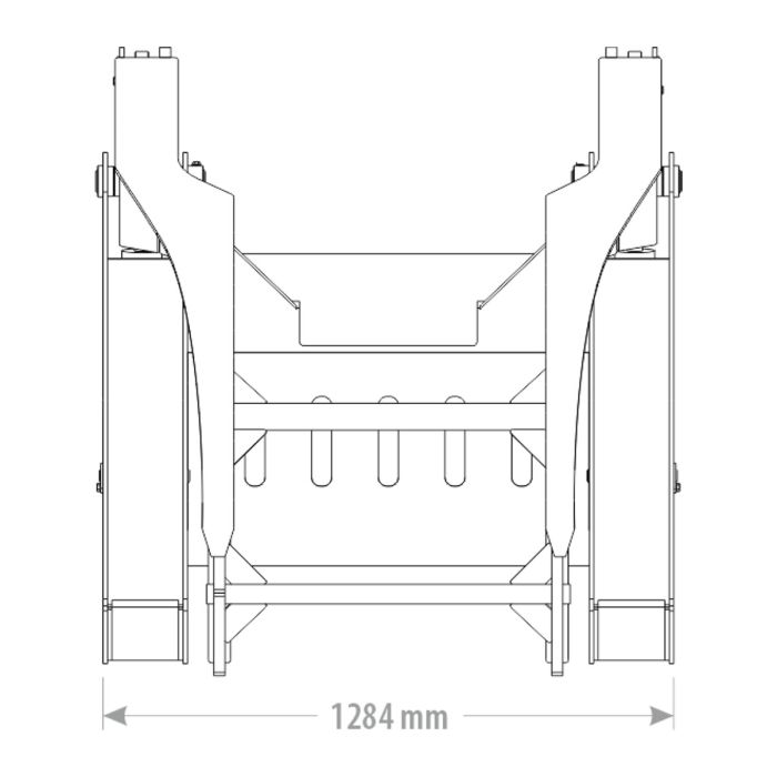 Pince à bois GOLIAT, capacité 3500 kg, grande ouverture, sans coupleur hydraulique, MANUTOSORE