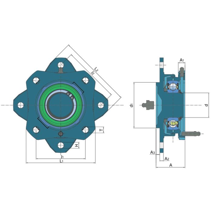 Palier complet ZGKU 208 2S, UNIVERSEL