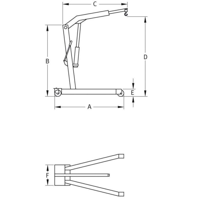 Grue d'atelier pliante 1000 Kg, DRAKKAR