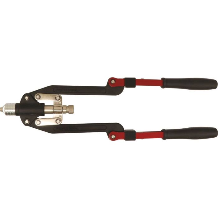 Pince à riveter pliante, capacité 2,4 à 6,4 mm², rivets creux 4 à 10 mm, 5 buses