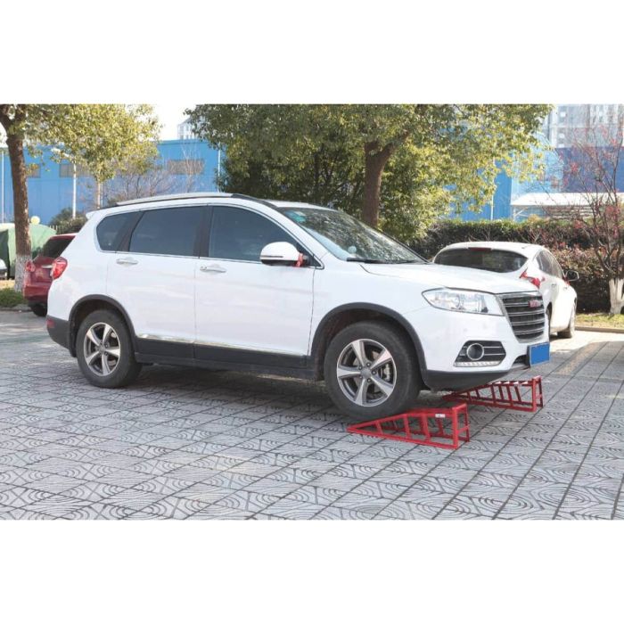 Jeu de 2 rampes de levage, capacité 1 tonne par rampe, hauteur de levage 200 mm, DRAKKAR