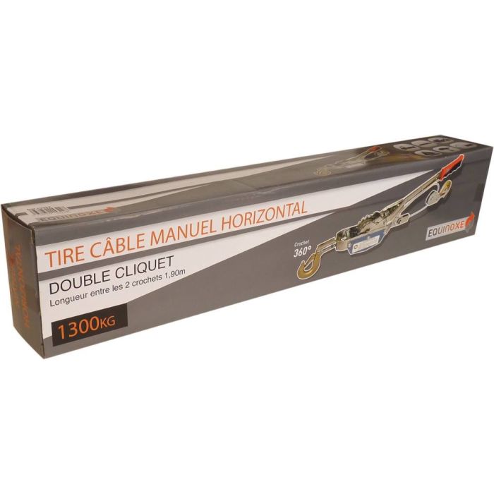 Tire câble manuel horizontal, capacité 1300 kg, diamètre du câble 5 mm, DRAKKAR