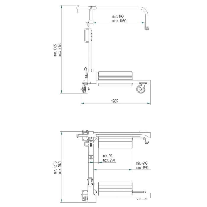 Chariot de montage de roues 1600 Kg, COMPAC