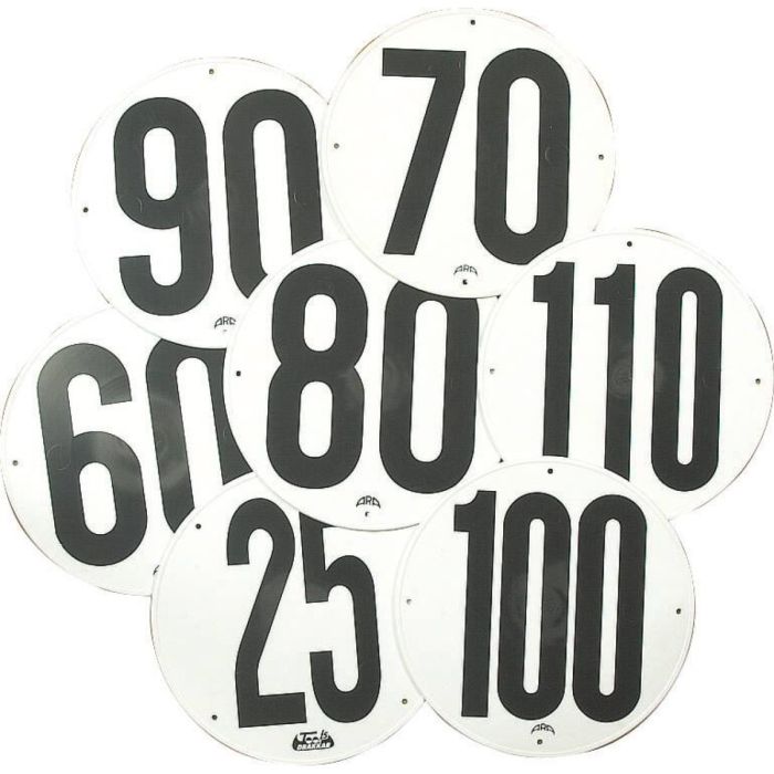 Disque adhésif de limitation de vitesse 25 km/h, diamètre 192 mm