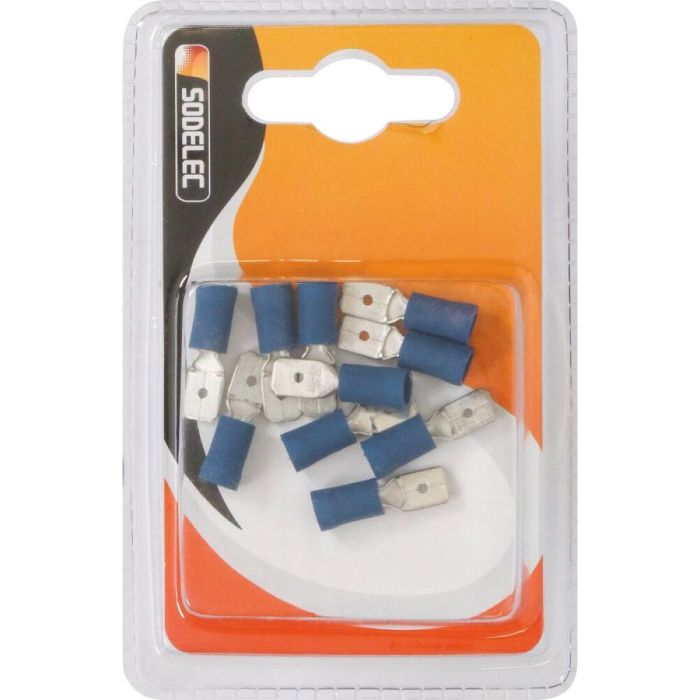 Lot De 10 Cosses De Connexion Thermorétractables Isolées Bleues - Marque LEM Select - Neuf
