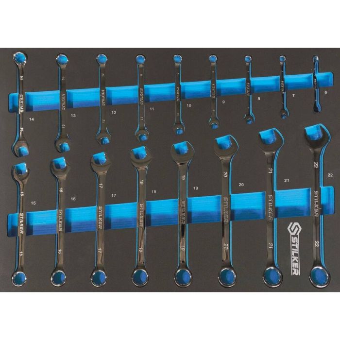 Servante d'atelier 6 tiroirs, avec 147 outils, charge maxi 250 kg, STILKER