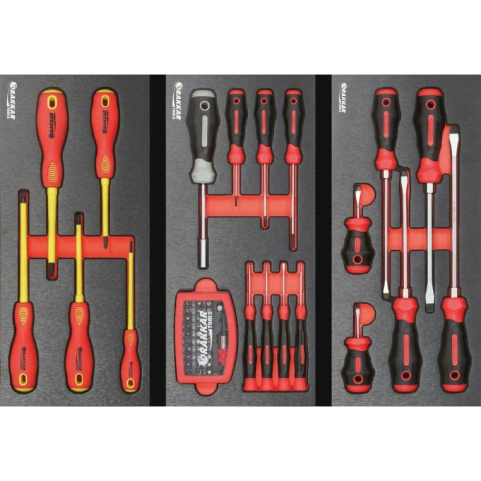 Servante d'atelier 8 tiroirs, avec 320 outils, charge maxi 250 kg, DRAKKAR