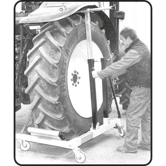 Porte pneu 1,2 tonnes, idéal tracteur, TP, camion, 5 roues, vérin hydraulique, DRAKKAR