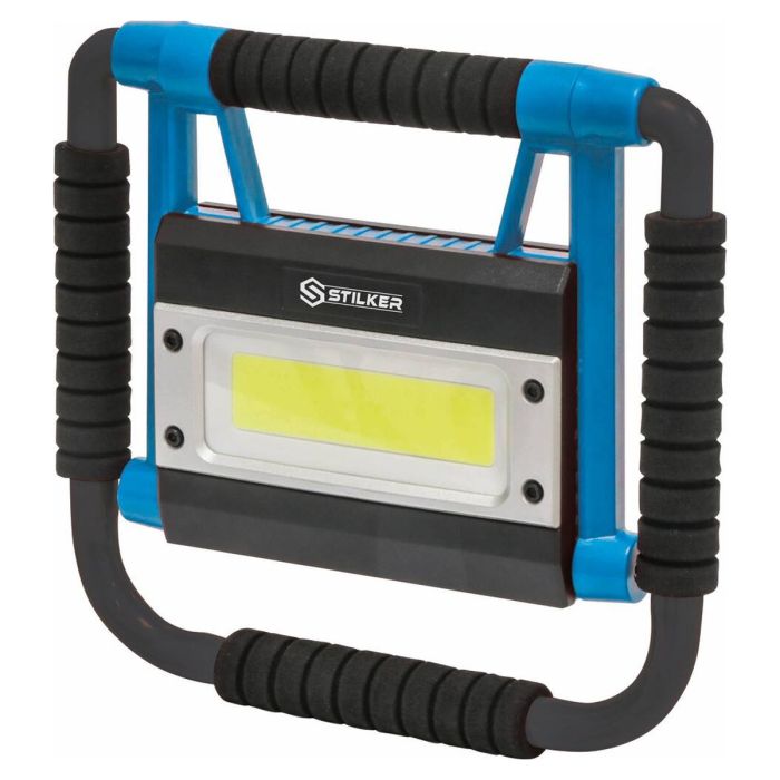 Projecteur LED 10W 1500 lumens rechargeable, pliable sur trépied structure métal et ABS, autonomie 2,5 heures, STILKER