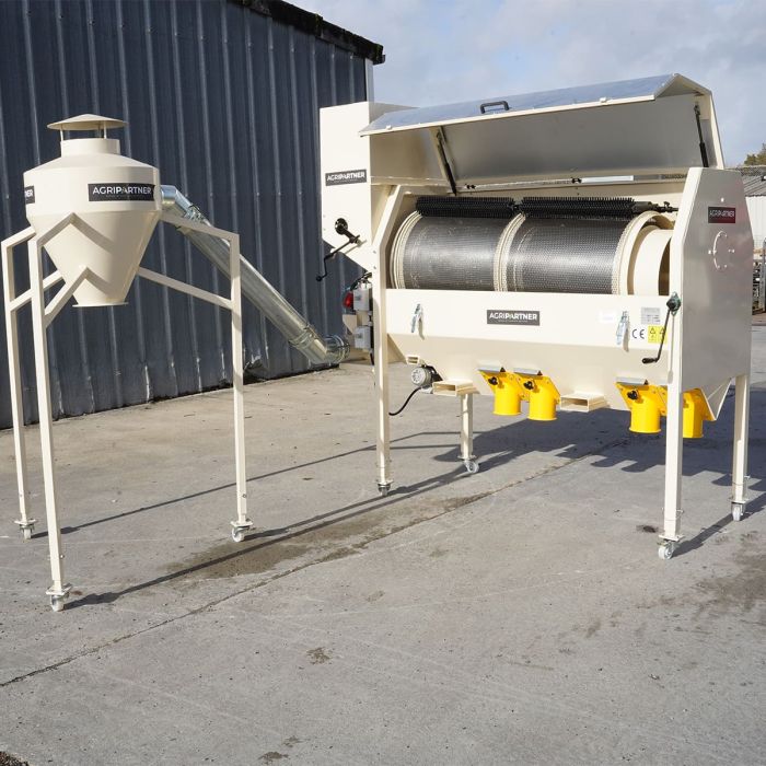Trieur nettoyeur séparateur rotatif TR4000/150 débit jusqu'à 4.0 t/h, TECHGRAIN 