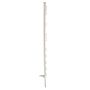Lot de 10 piquets plastique blancs 104 cm, avec 10 œillets et pointe métallique, HORIZONT