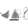 Couteau de mélangeuse SEKO, trous 8,5 mm, 71x76x33 mm, gauche, pièce interchangeable