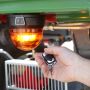 Gyrophare LED rotatif sur batterie, fixation magnétique, sur batterie, homologué R65-R10, autonomie de 8 à 12 heures
