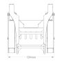 Pince à bois GOLIAT, capacité 3500 kg, grande ouverture, sans coupleur hydraulique, MANUTOSORE
