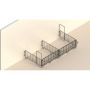 Enclos modulable, Kit double complet pour 2 groupe de 5 veaux, métal galvanisé