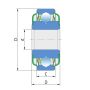 Roulement à billes Q203PP-CC.AH05, D.40x18,3MM, UNIVERSEL