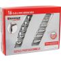 Jeu de 16 clés à pipe débouchées de 8 à 24 mm, 6-6 pans, DRAKKAR