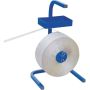 Dévidoir pour feuillard textile, diamètre intérieur bobine 76mm, avec support outils, goupille de verrouillage et poignée de transport