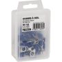 Lot de 100 cosses à oeil isolées M8 bleue pour fil 1 à 2,5mm²