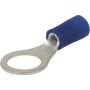 Lot de 100 cosses à oeil isolées M8 bleue pour fil 1 à 2,5mm²