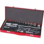 Coffret de douilles 1/4" et 1/2”, 59 pièces, acier chrome vanadium, DRAKKAR