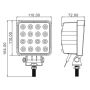 Phare de travail carré LED aluminium 48W 2800LM, faisceau large
