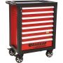 Servante d'atelier 8 tiroirs, avec 320 outils, charge maxi 250 kg, DRAKKAR