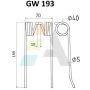 Dent pick-up 189mm, fil 5mm, pour presse à balles WELGER 0940522500, 0343510000, pièce interchangeable
