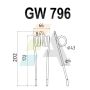 Dent pick-up 202mm, fil 6mm, pour presse à balles SCHUITEMAKER, 458 00 73, 458053, pièce interchangeable