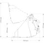Godet 4 en 1 standard M41B, de 1.20 à 2.40 mètres, 0.36 à 0.72 m², sans coupleur hydraulique, MANUTOSORE