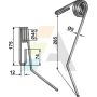 Dent de herse en S avant, AC420859, pour semoir Accord -  Kverneland, pièce interchangeable