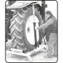 Porte pneu 1,2 tonnes, idéal tracteur, TP, camion, 5 roues, vérin hydraulique, DRAKKAR