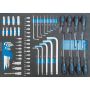 Servante d'atelier 5 tiroirs, avec 152 outils, charge maxi 225 kg, STILKER
