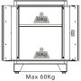 Meuble bas 2 portes, charge maxi 60kg, DRAKKAR
