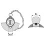 Rotule pour crochet inférieur avec cône guidage cat 3/2, Ø28,6x64 mm