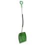 Pelle à neige et à céréales plastique avec rebord, vert, manche aluminium 42cm x 40cm x Ø39mm